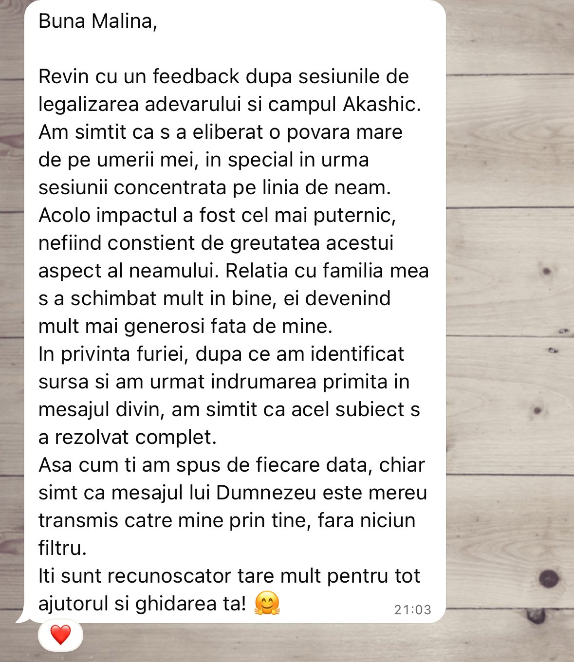 Mărturie WhatsApp